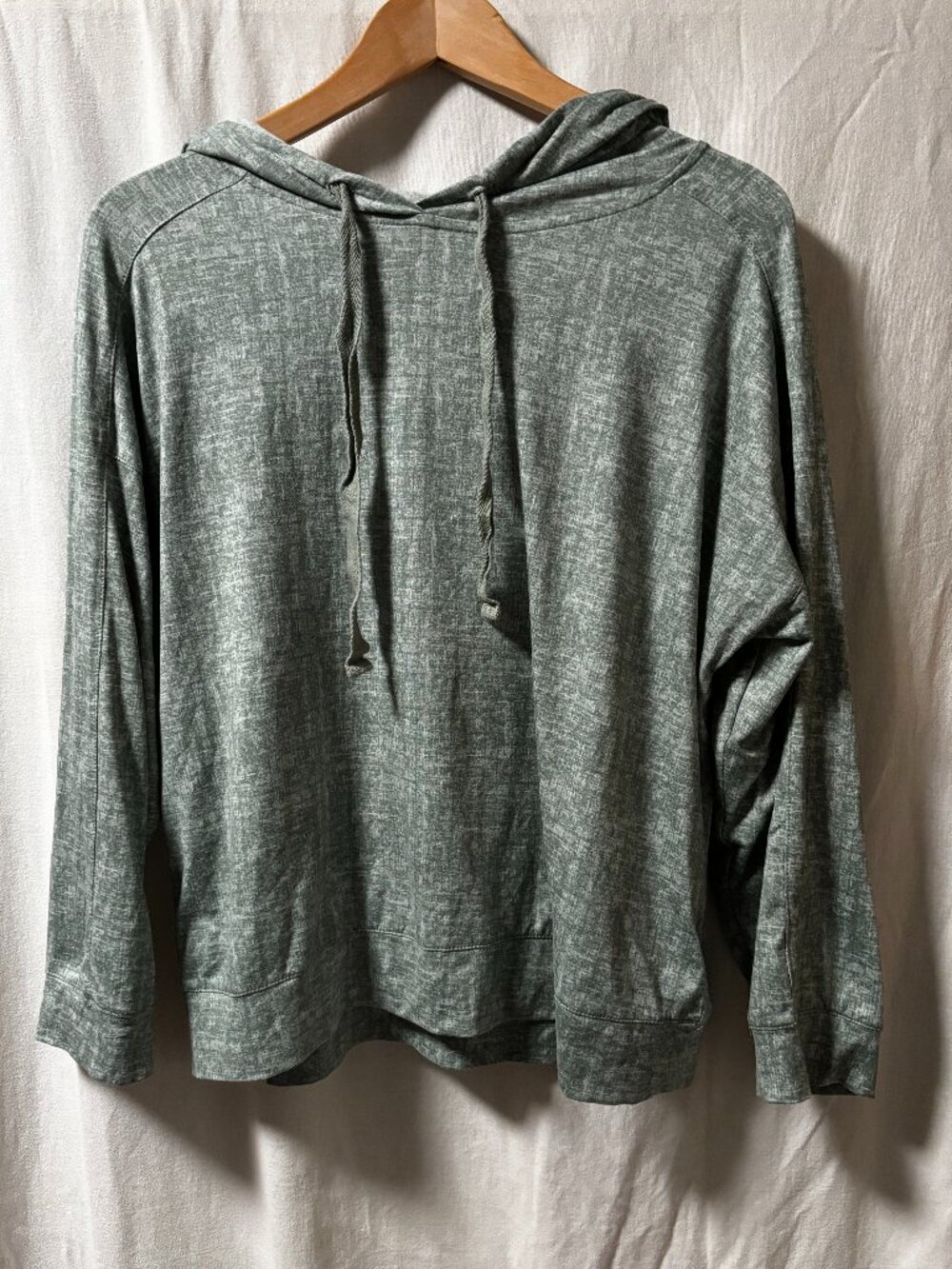 Womens Athletic Sweater with drawstring hood size large